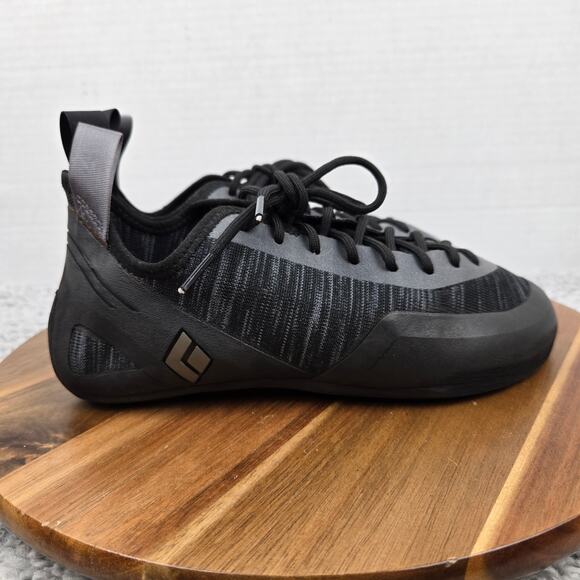 Black Diamond Mens 9 Momentum Lace Climbing Shoe Black Gray Athletic Performance - Picture 3 of 14